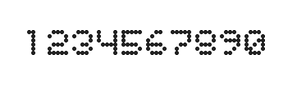 5×6数字点阵字体 ddN56AA1704