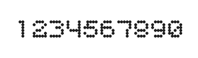 5×6数字点阵字体 ddN56AA1707