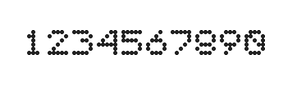 5×6数字点阵字体 ddN56AA1708