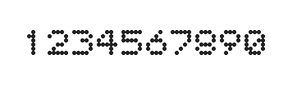 5×6数字点阵字体 ddN56AA1709