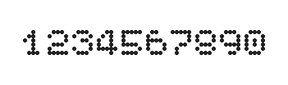 5×6数字点阵字体 ddN56AA1710