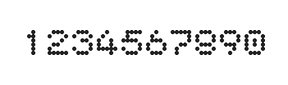 5×6数字点阵字体 ddN56AA1723