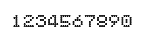 5×6数字点阵字体 ddN56AA1724