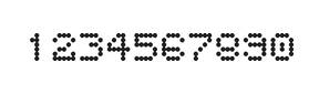 5×6数字点阵字体 ddN56AA1726
