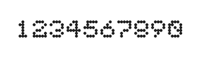 5×6数字点阵字体 ddN56AA1728