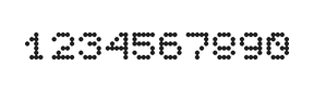 5×6数字点阵字体 ddN56AA1729