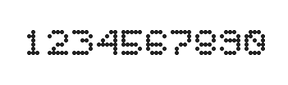 5×6数字点阵字体 ddN56AA1734