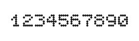 5×6数字点阵字体 ddN56AA1736