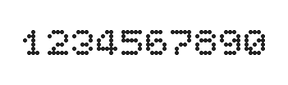 5×6数字点阵字体 ddN56AA1744