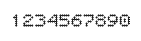 5×6数字点阵字体 ddN56AA1746