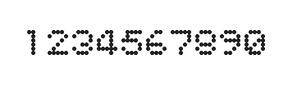 5×6数字点阵字体 ddN56AA1747