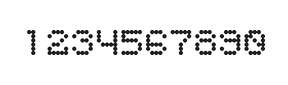 5×6数字点阵字体 ddN56AA1748