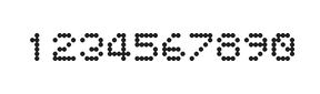 5×6数字点阵字体 ddN56AA1750