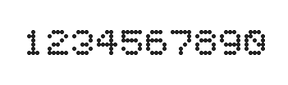 5×6数字点阵字体 ddN56AA1754