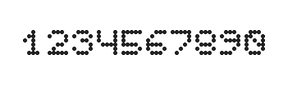5×6数字点阵字体 ddN56AA1757