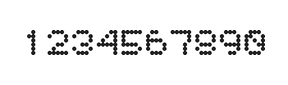 5×6数字点阵字体 ddN56AA1759