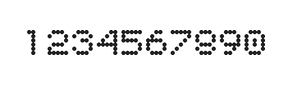 5×6数字点阵字体 ddN56AA1762
