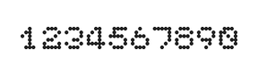 5×6数字点阵字体 ddN56AA1768