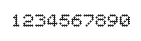 5×6数字点阵字体 ddN56AA1770