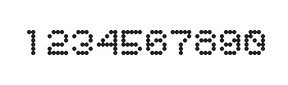 5×6数字点阵字体 ddN56AA1771