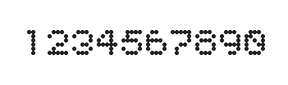 5×6数字点阵字体 ddN56AA1772