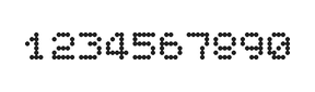 5×6数字点阵字体 ddN56AA1774