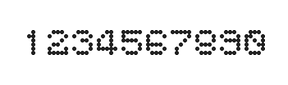 5×6数字点阵字体 ddN56AA1777
