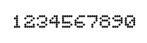 5×6数字点阵字体 ddN56AA1781