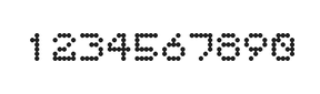 5×6数字点阵字体 ddN56AA1782