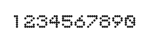 5×6数字点阵字体 ddN56AA1790