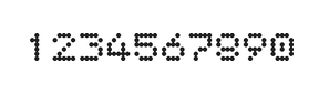 5×6数字点阵字体 ddN56AA1800