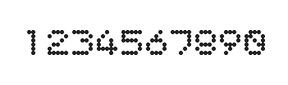 5×6数字点阵字体 ddN56AA1801