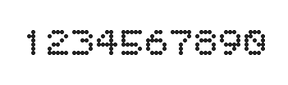 5×6数字点阵字体 ddN56AA1803