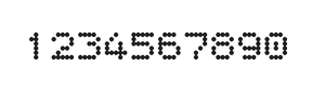 5×6数字点阵字体 ddN56AA1806