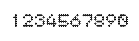 5×6数字点阵字体 ddN56AA1807