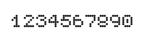 5×6数字点阵字体 ddN56AA1809