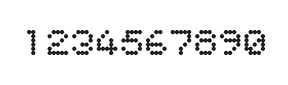 5×6数字点阵字体 ddN56AA1821