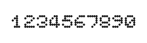 5×6数字点阵字体 ddN56AA1825
