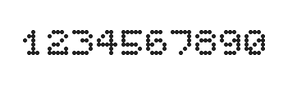 5×6数字点阵字体 ddN56AA1827