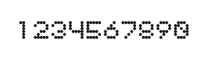 5×6数字点阵字体 ddN56AA1830