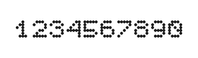 5×6数字点阵字体 ddN56AA1836