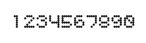 5×6数字点阵字体 ddN56AA1837