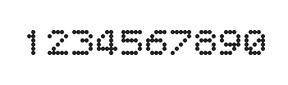 5×6数字点阵字体 ddN56AA1839