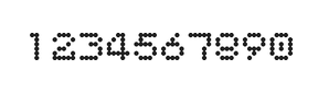 5×6数字点阵字体 ddN56AA1841