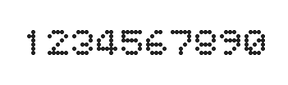 5×6数字点阵字体 ddN56AA1842