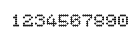 5×6数字点阵字体 ddN56AA1844