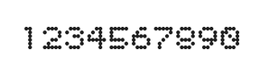 5×6数字点阵字体 ddN56AA1847