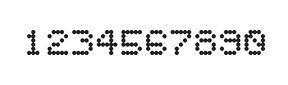 5×6数字点阵字体 ddN56AA1852
