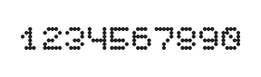 5×6数字点阵字体 ddN56AA1853