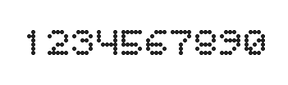 5×6数字点阵字体 ddN56AA1854